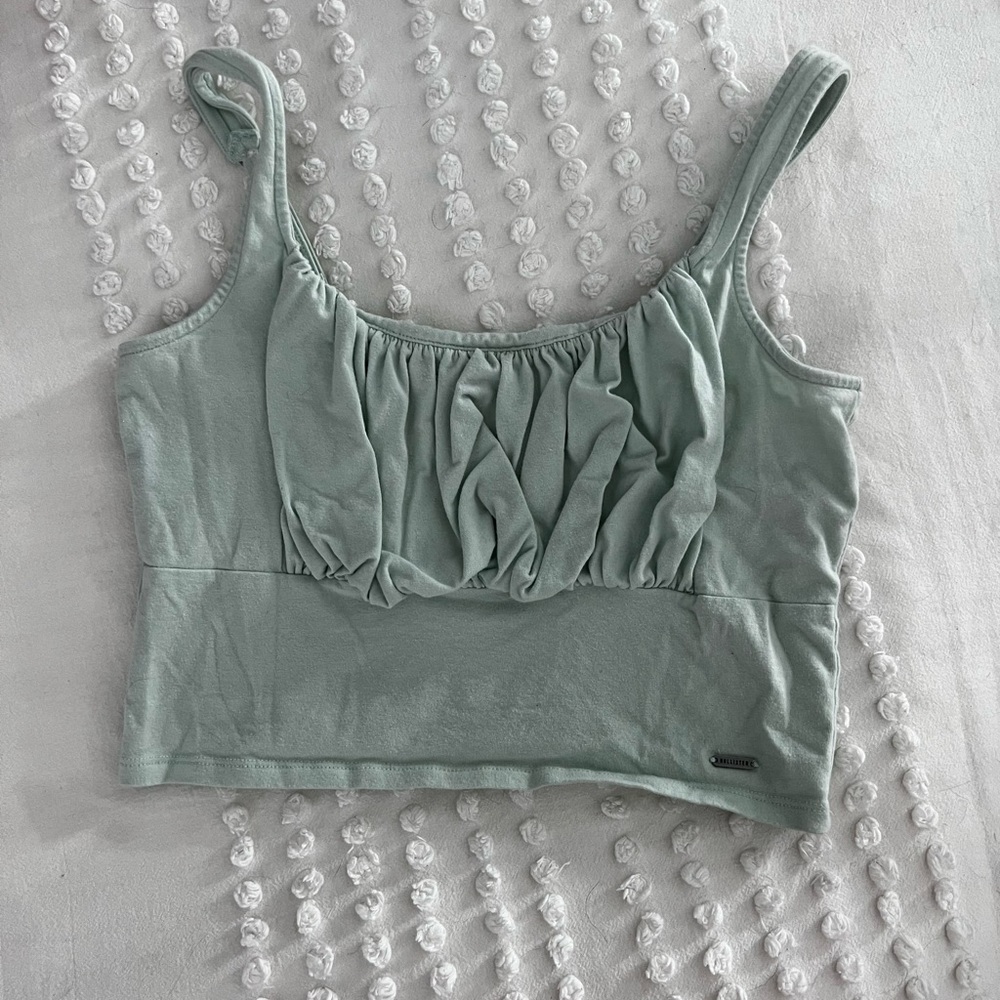 Hollister Cropped ruched tank top